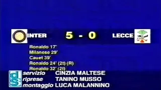 Inter-Lecce 5:0, 1997/98 - Domenica Sportiva (tripletta di Fenomeno Ronaldo)
