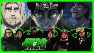 IT WAS EREN!!! ATTACK ON TITAN 4X20 GROUP REACTION!!! | "MEMORIES OF THE FUTURE"