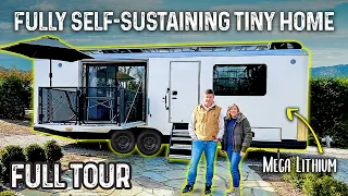 See Inside Their OFF-GRID Traveling Home - Living Vehicle Trailer Full Walk Through