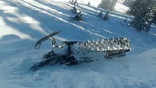 Rippin' the 2022 Polaris Matryx RMK Khaos Slash 146 650 at Buffalo Pass