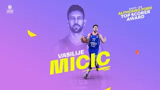 2021-22 Alphonso Ford Top Scorer Trophy winner: Vasilije Micic, Anadolu Efes Istanbul