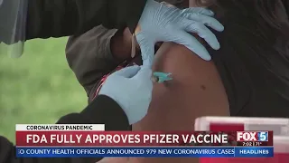 FDA Gives Pfizer COVID Vaccine Full Approval