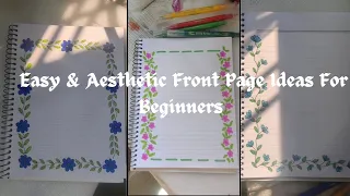 Easy & Aesthetic Front Page Ideas For Beginners or School Assignment #trending #viral #ytshorts