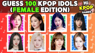 GUESS 100 KPOP IDOLS (FEMALE EDITION) 🎶👩🏻 Most Popular Idols | Kpop Quiz 2024