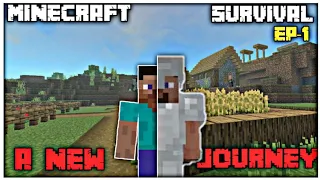 Minecraft PE Survival Series EP-1 in Hindi | I Made Survival House and Iron Armour | #minecraftpe