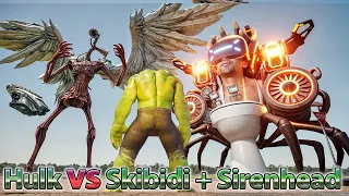 Hulk vs Siren Head & skibidi toilet Fight EP-75B | Hulk angry on Siren Heads & skibidi toilet