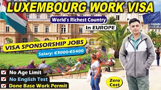 🇱🇺 Luxembourg Work Visa 2023 - 24 | Work Visa Sponsorship | Luxembourg Work Permit Visa |EUROPE Visa