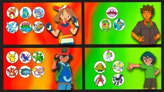 May, Brock and Max's Pokemon (Including Ash Ketchum)