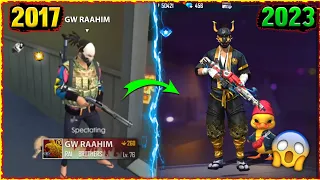 FREE FIRE PLAYERS 2017 VS 2023⚡⚡ - GAMING WITH RAAHIM