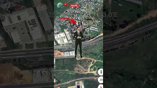 I found Tall Man Working 🏃🏻 on google maps and google earth 🌍 #shorts #worldyguy2m