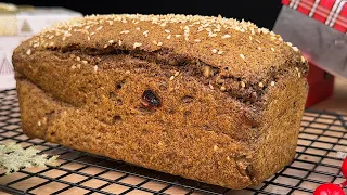 Healthiest bread with lentils and green buckwheat for healthy eating! No flour and no eggs