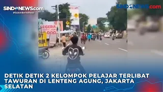 Detik detik  2 Kelompok Pelajar Terlibat Tawuran di Lenteng Agung, Jakarta Selatan