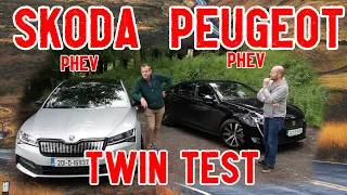 Skoda Superb PHEV V Peugeot 508 PHEV Twin test with Nobby on Cars