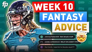 Live: Week 10 Lineup Advice | Injuries, Matchups and More (2023 Fantasy Football)