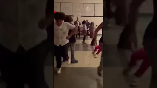 Mother son jammin’ at school dance