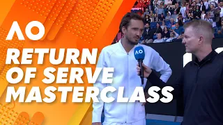 Daniil Medvedev gives a return of serve masterclass with Jim Courier: 2024 Australian Open | WWOS