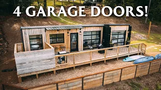 Shipping Container Home w/4 Garage Doors!! Full Airbnb Tour!