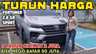 MAKIN MURAH TURUN HARGA TOYOTA FORTUNER 2.8 GR SPORT 2023 BARU 55 JUTA ⁉️ PROMO MOBIL 50 JUTA