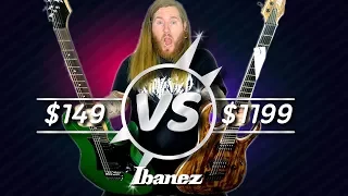 Cheap VS Expensive-Ibanez Guitar $149 VS $1199 GIO Iron Label