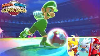 Mario and Sonic at the Olympic Games Tokyo 2020 - Football - Team Luigi vs Team Peach