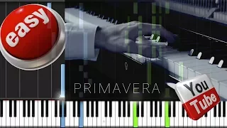 Primavera - Ludovico Einaudi (slow,easy, simple piano tutorial)