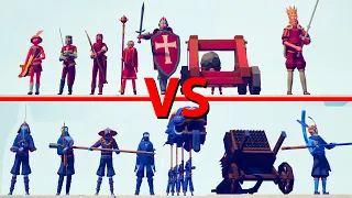 MEDIEVAL Team vs DYNASTY Team - Totally Accurate Battle Simulator TABS