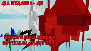 Speed's Wallhop Per Difficulty Chart Obby 3 [All Stages 1-45] (ROBLOX Obby)