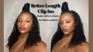 BetterLength 3c-4a Afro Kinky Curly Clip ins | Tutorial & Review | Semi-Protective Style!