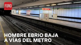 Metro CDMX: Hombre en estado de ebriedad baja a las vías en estación Tepito - En Una Hora