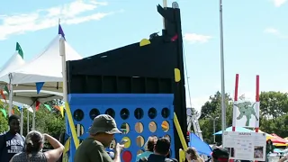 Giant Connect Four Game Pits People Against AI