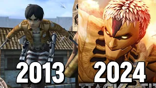 Evolution of Attack on Titans Games (2013-2024)