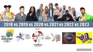 Eurovision Battle: 2023 vs 2022 vs 2021 vs 2020 vs 2019 vs 2018