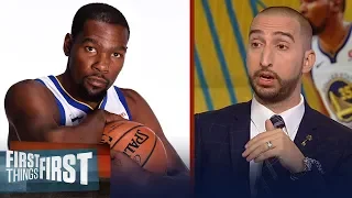 Nick: There's a real possibility even if the Warriors 3-peat, KD leaves | NBA |  FIRST THINGS FIRST