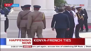 French President Emmanuel Macron Arrives in Kenya