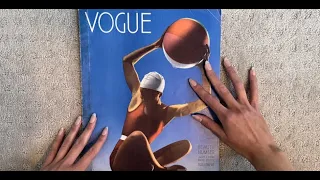 👙 Summer of 1932 Vogue issue lofi whisper ASMR vintage magazine flip through ♡📖