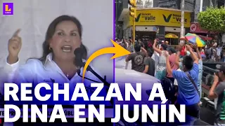 Dina Boluarte se molesta tras protestas en su contra en Junín: "A mí nadie me va a amedrentar"