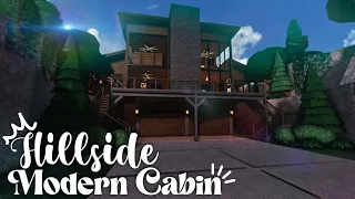 Hillside Modern Family Cabin I Part 1 - Exterior I Bloxburg Speedbuild and Tour - iTapixca Builds