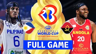 Philippines v Angola | Full Basketball Game | FIBA Basketball World Cup 2023