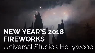 New Year's 2018 Fireworks over Hogwarts Castle at Universal Studios Hollywood