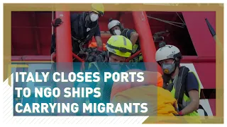 Italy’s right-wing government closes ports to NGO rescue ships