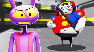 THE AMAZING DIGITAL CIRCUS JAX Saves POMNI From The DIGITAL CIRCUS BARRY'S PRISON RUN in Roblox!