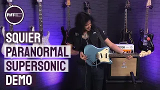 Squier Paranormal Super-Sonic Guitar Demo - Reverse Headstock & Body Guitar, Forward Thinking Sound!