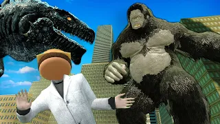 KING KONG VS GODZILLA BATTLE in Gmod! - Garry's Mod Roleplay Multiplayer