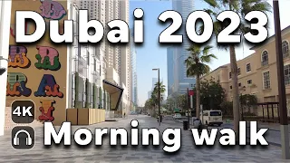 Morning walk Dubai Marina to JBR 2023 🇦🇪 4K