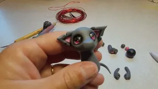 Polymer clay Dragon in progress