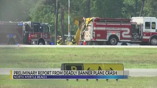 NTSB releases preliminary report for deadly North Myrtle Beach plane crash