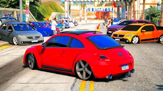 GTA 5: VIDA REAL | FUI EM UM EVENTO DE CARROS REBAIXADOS