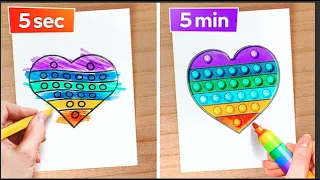 CREATIVE ART TRICKS AND HACKS || Colorful and Fun DIY Art Hacks by 123 GO! GOLD