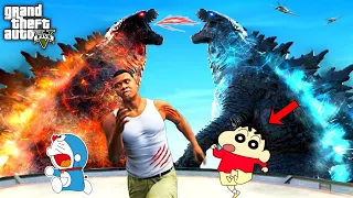 GTA 5 | SHINCHAN And FRANKLIN Survive The Attack Of Godzilla and King Kong In GTA 5