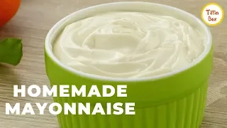 Easy Homemade Mayonnaise Recipe by Kids Tiffin Box | How to make Garlic Mayonnaise/Mayo | মেয়োনিজ